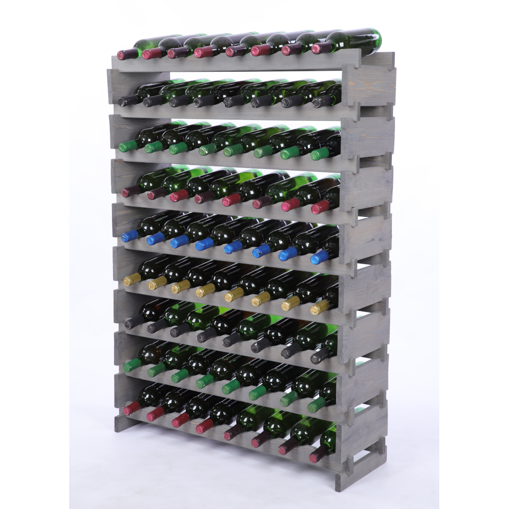 Stojak na wino regał modułowy na butelki 9x8 but WSZYSTKIE TYPY BUTELEK