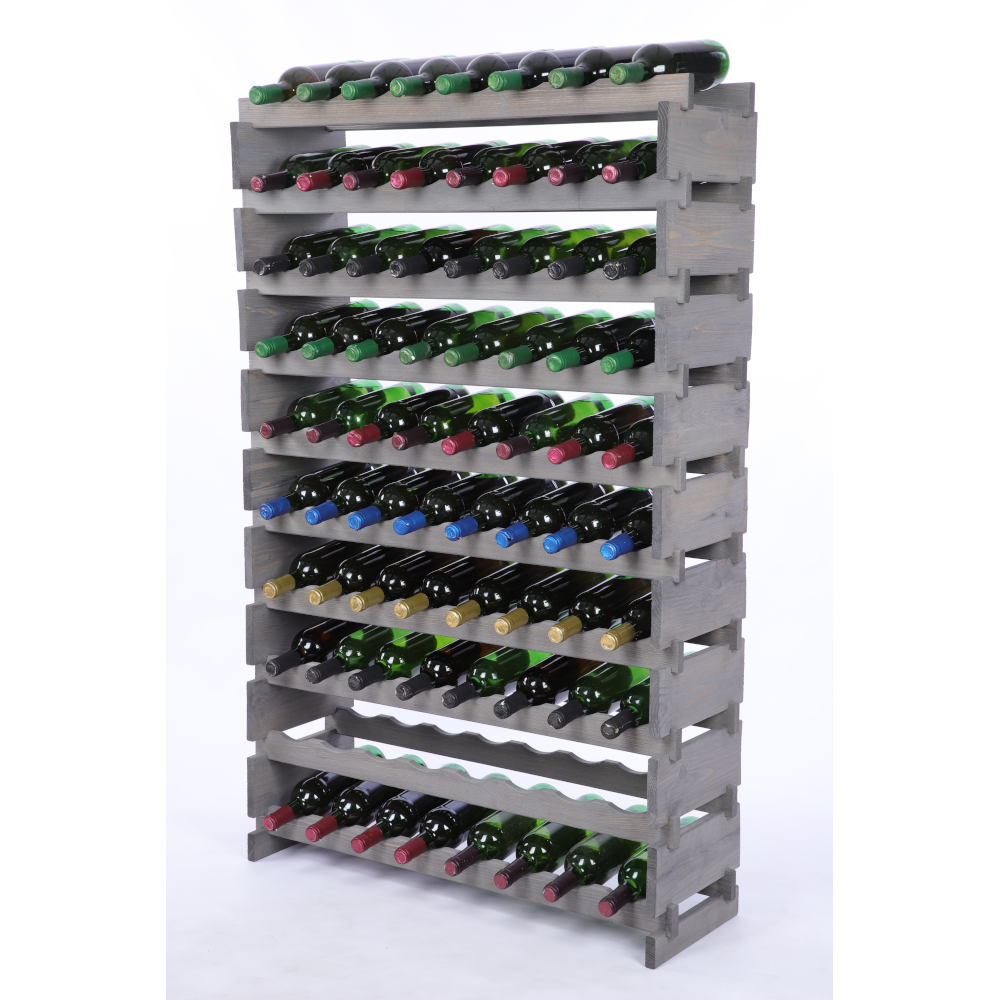 Stojak na wino regał modułowy na butelki 10x8 but DUŻY MONTAŻ BEZ NARZĘDZI
