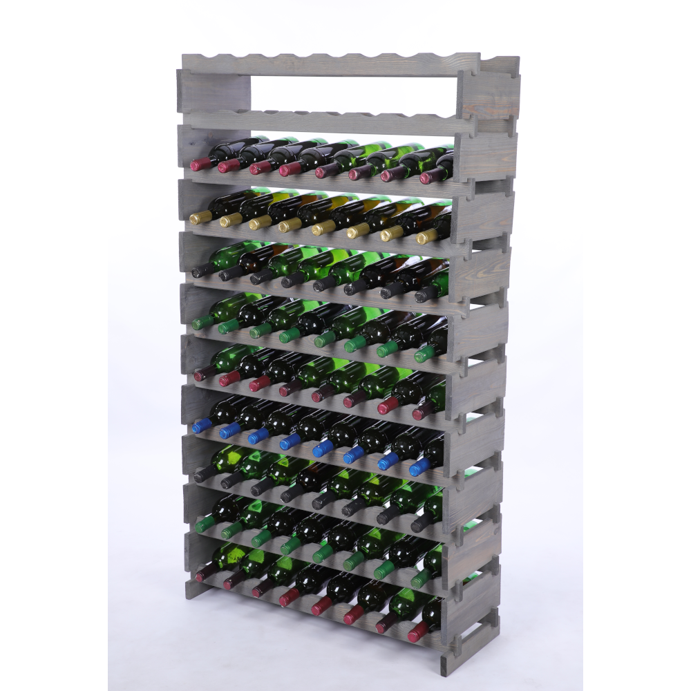 Stojak na wino regał modułowy na butelki 11x8 but DUŻY MONTAŻ BEZ NARZĘDZI