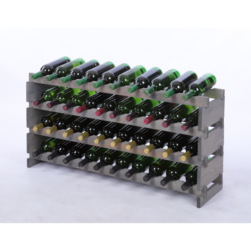 Stojak na wino regał modułowy na butelki 4x10 but POJEMNY BEZ NARZĘDZI