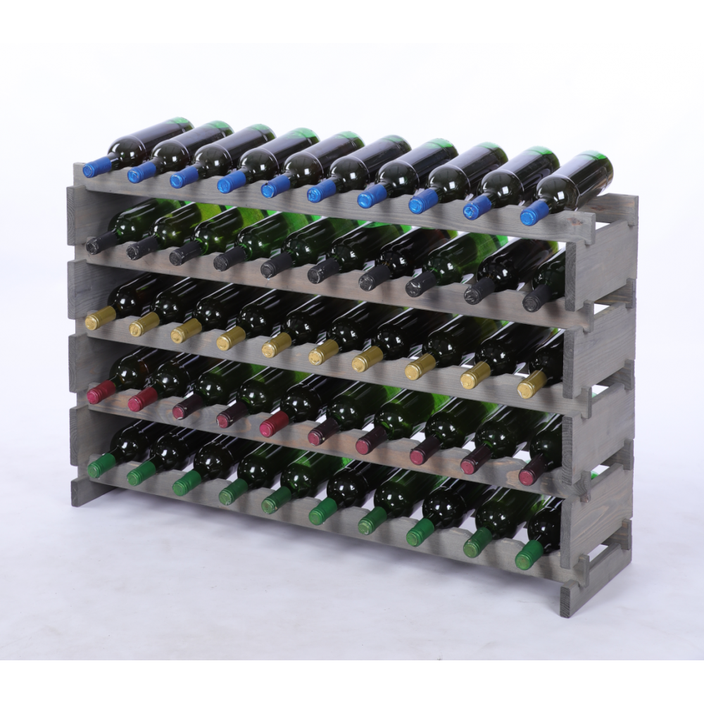 Stojak na wino regał modułowy na butelki 5x10 but BUDUJ JAK KLOCKI EKO