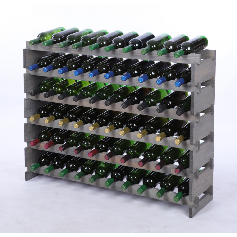 Stojak na wino regał modułowy na butelki 6x10 but BUDUJ JAK KLOCKI EKO