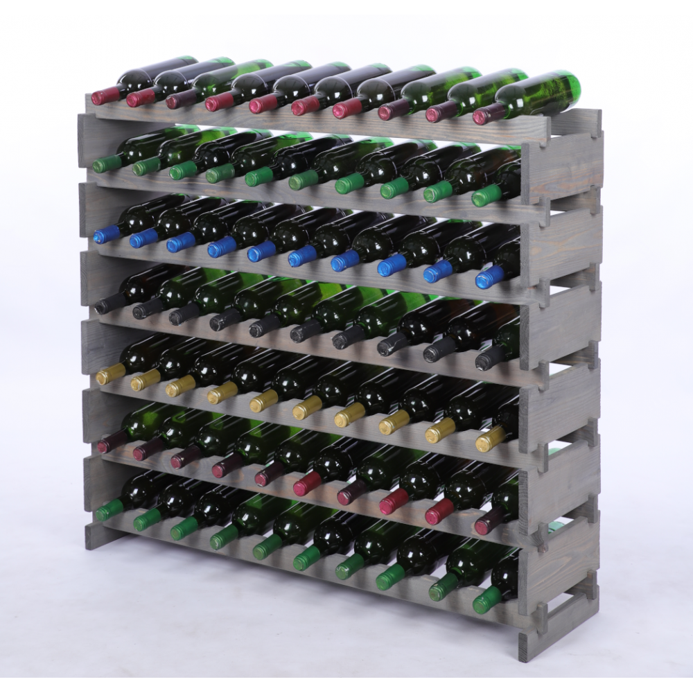 Stojak na wino regał modułowy na butelki 7x10 but BUDUJ JAK KLOCKI EKO