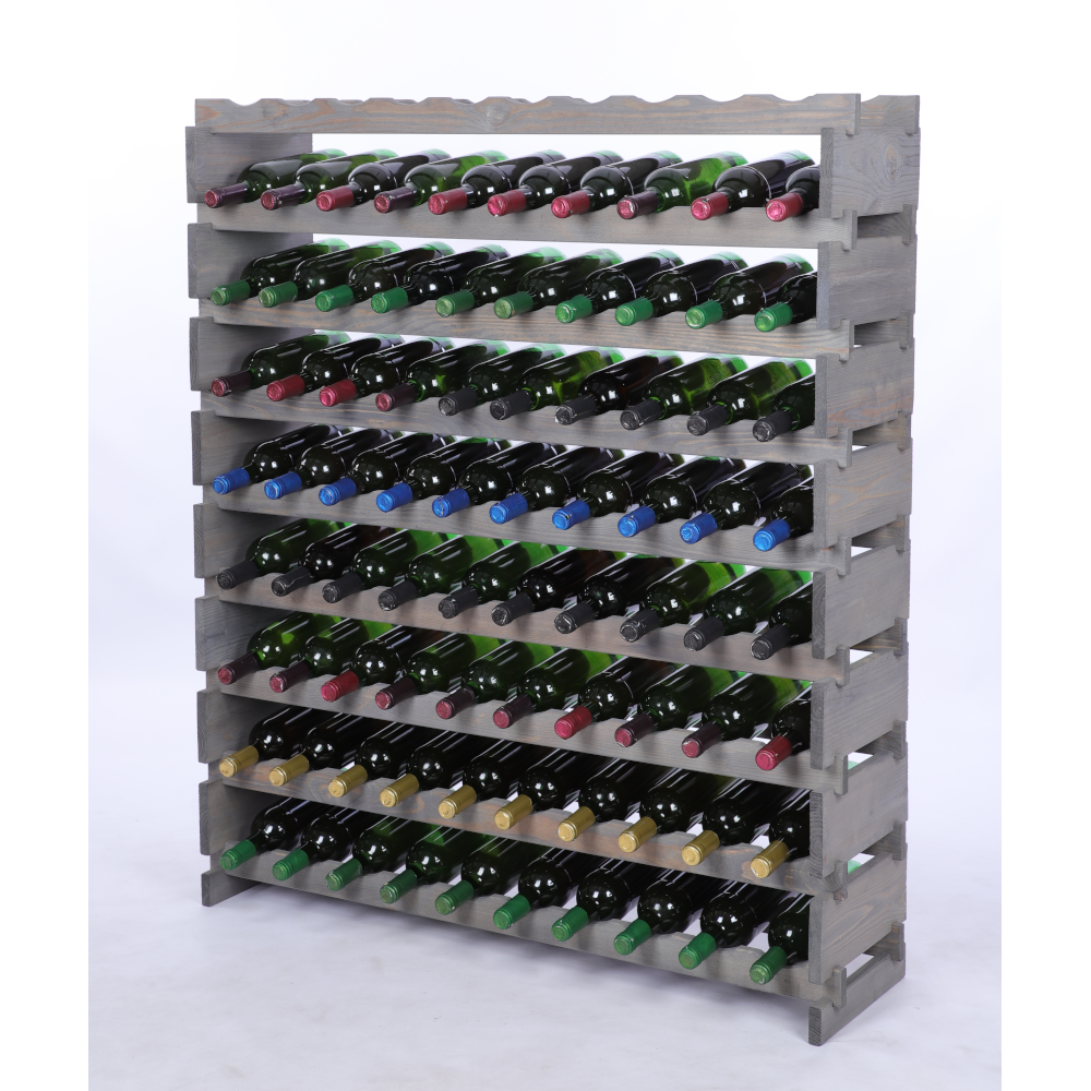 Stojak na wino regał modułowy na butelki 9x10 but POJEMNY BEZ NARZĘDZI