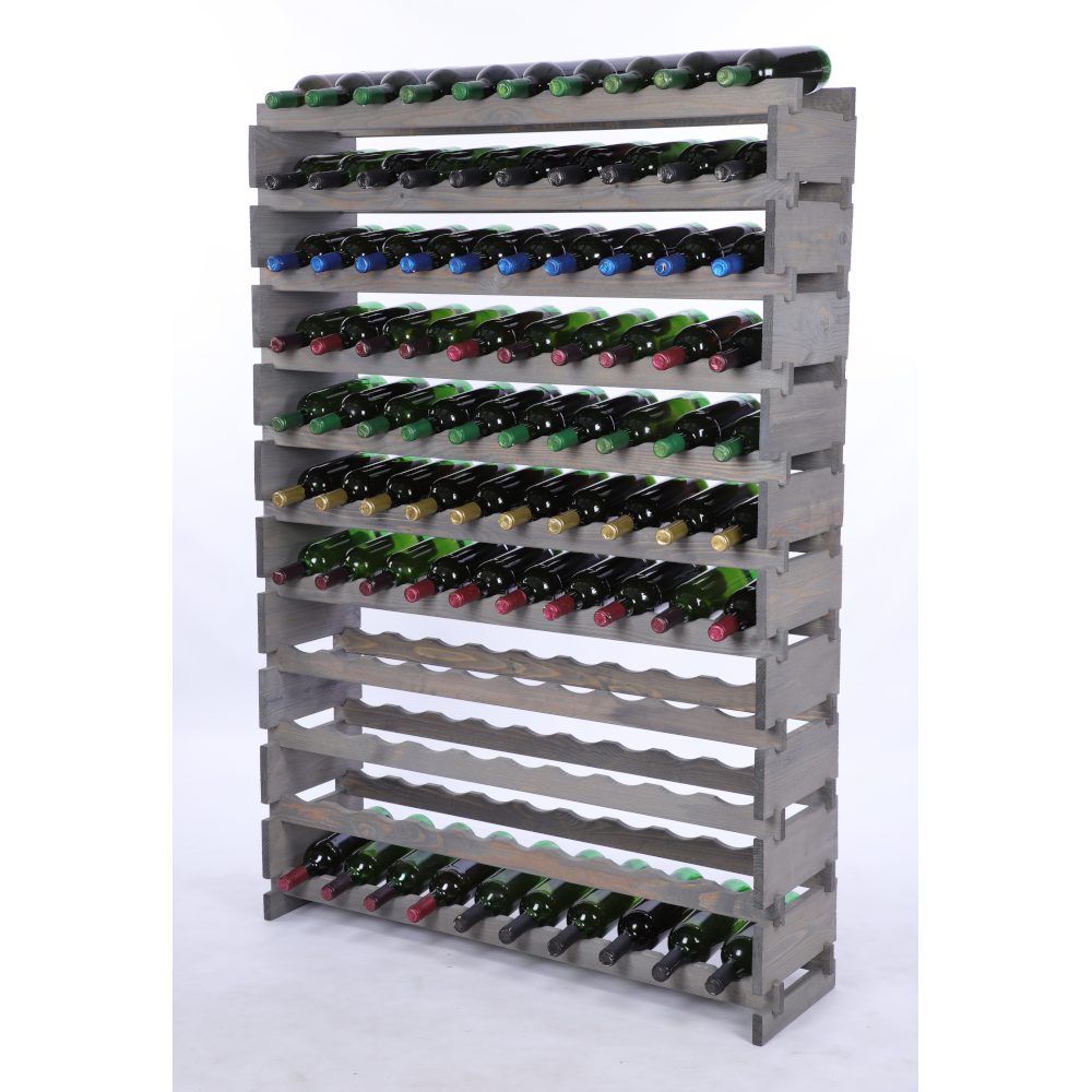 Stojak na wino regał modułowy na butelki 11x10 but DUŻY MONTAŻ BEZ NARZĘDZI