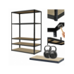 Regał metalowy PREMIUM BLACK stojak HELIOS 213x120x50cm 5Px275kg 300TYS WAR