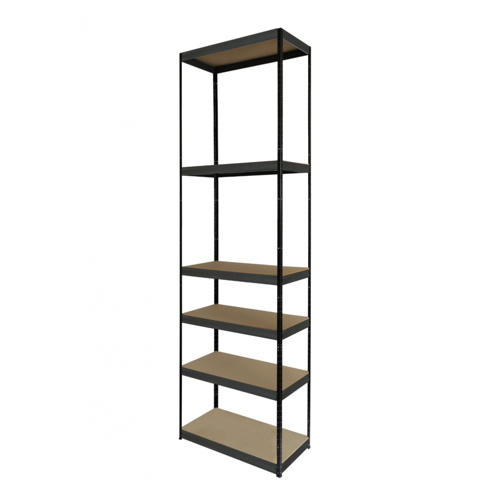 Regał metalowy PREMIUM BLACK stojak HELIOS 213x30x30cm  6Px175kg 300TYS WAR