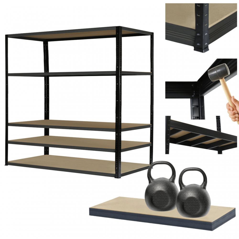 Regał metalowy magazynowy stojak HELIOS 180x150x60cm 5Px275kg TRWAŁY PL