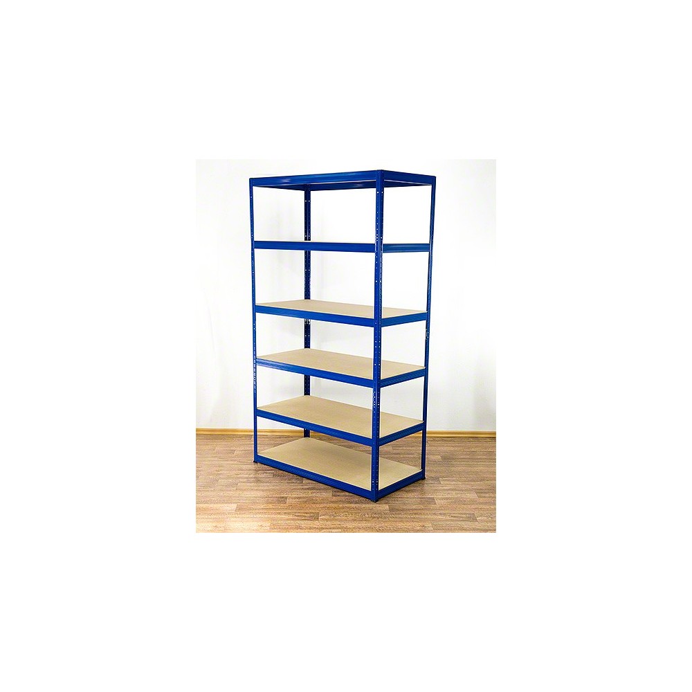 Regał Helios 213x120x60 cm 6 półek/275kg Niebiesko-Pomarańczowy