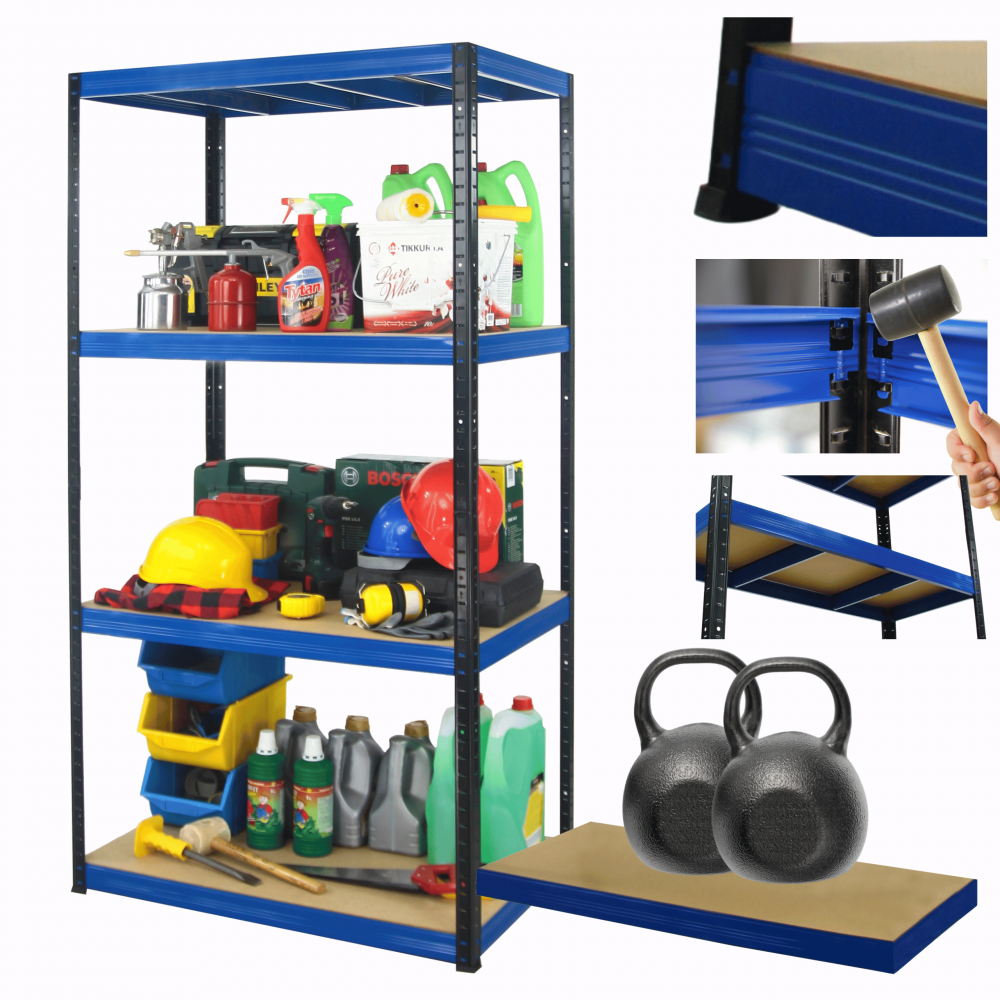 Regał metalowy magazynowy garażowy stojak HELIOS 180x75x50cm 4Px275kg PL