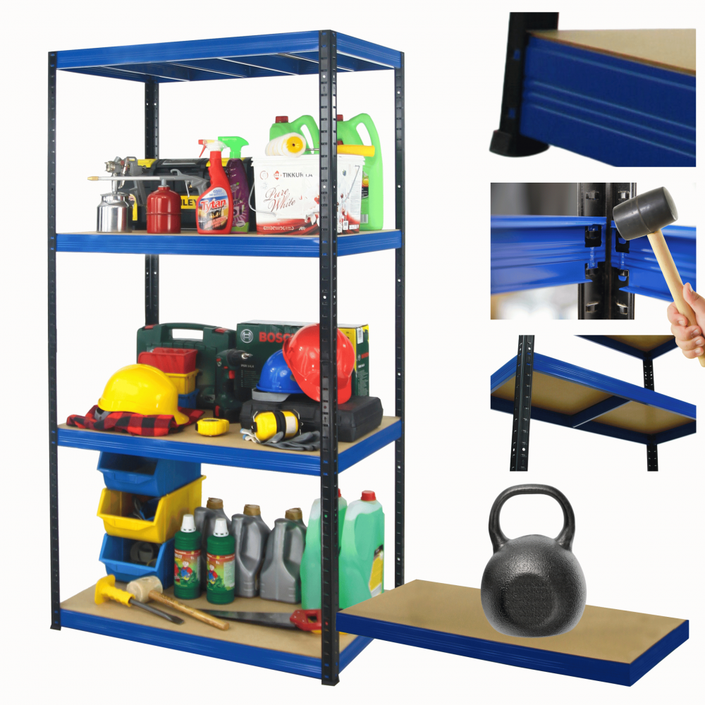 Regał metalowy magazynowy garażowy stojak HELIOS 180x110x50cm 4Px175kg PL