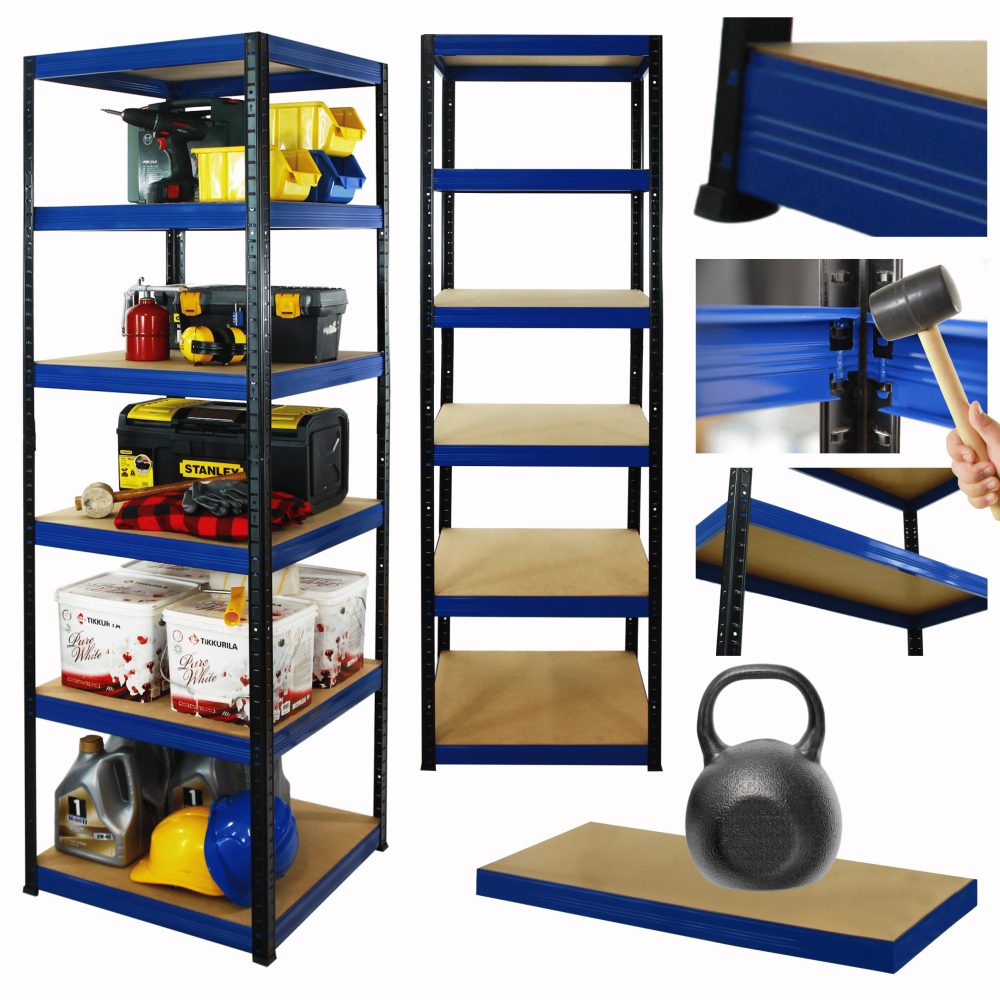 Regał metalowy magazynowy stojak HELIOS 213x40x40cm 6Px175kg 300TYS KOMB