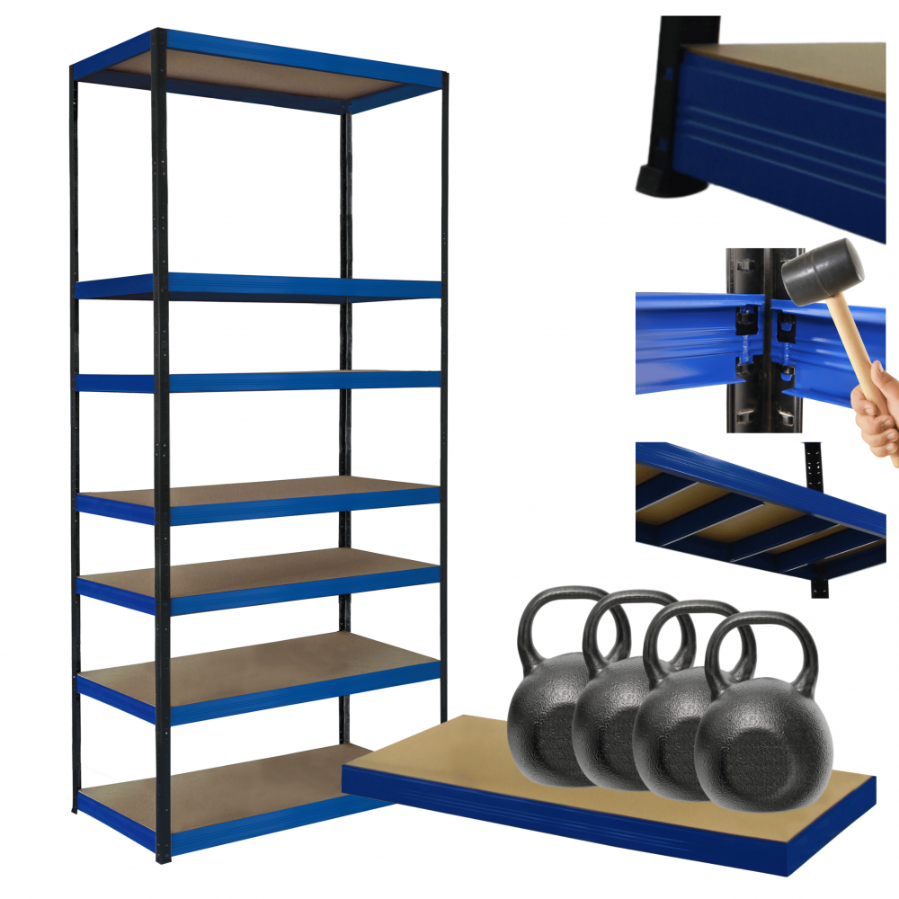 Regał metalowy magazynowy stojak HELIOS 270x110x60cm 7Px400kg TRWAŁY WYSOKI