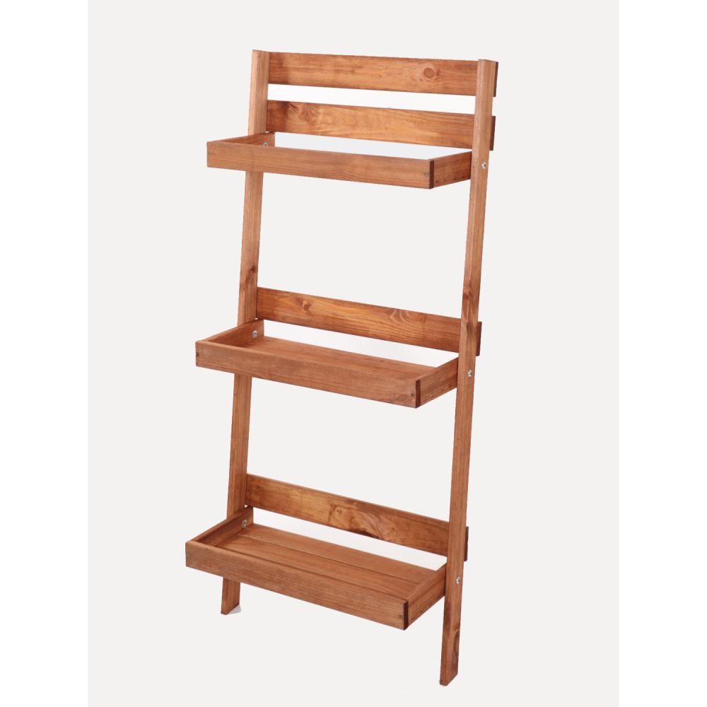 Drewniany kwietnik opierany o ścianę stojak regał na rośliny 115x37cm EKO