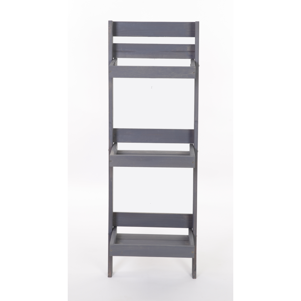 Drewniana drabinka opierana o ścianę stojak regał na rośliny 115x37cm EKO