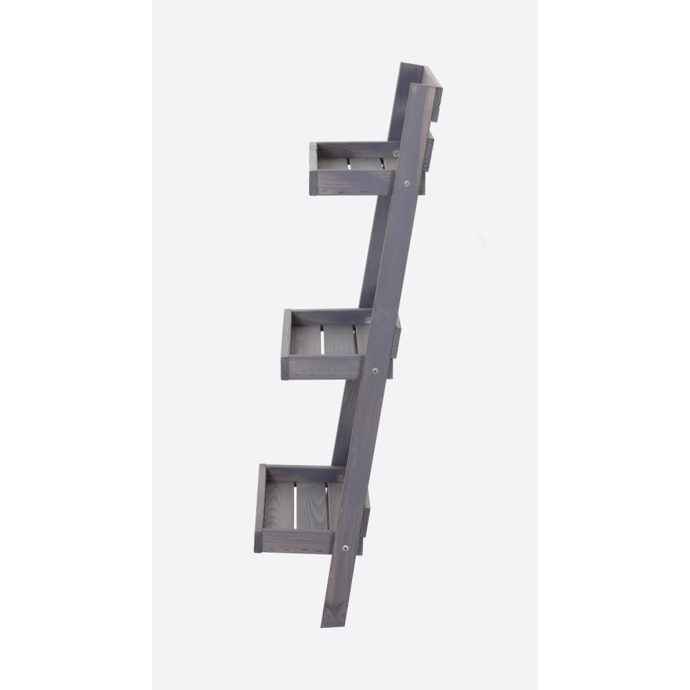 Drewniana drabinka opierana o ścianę stojak regał na rośliny 115x37cm EKO