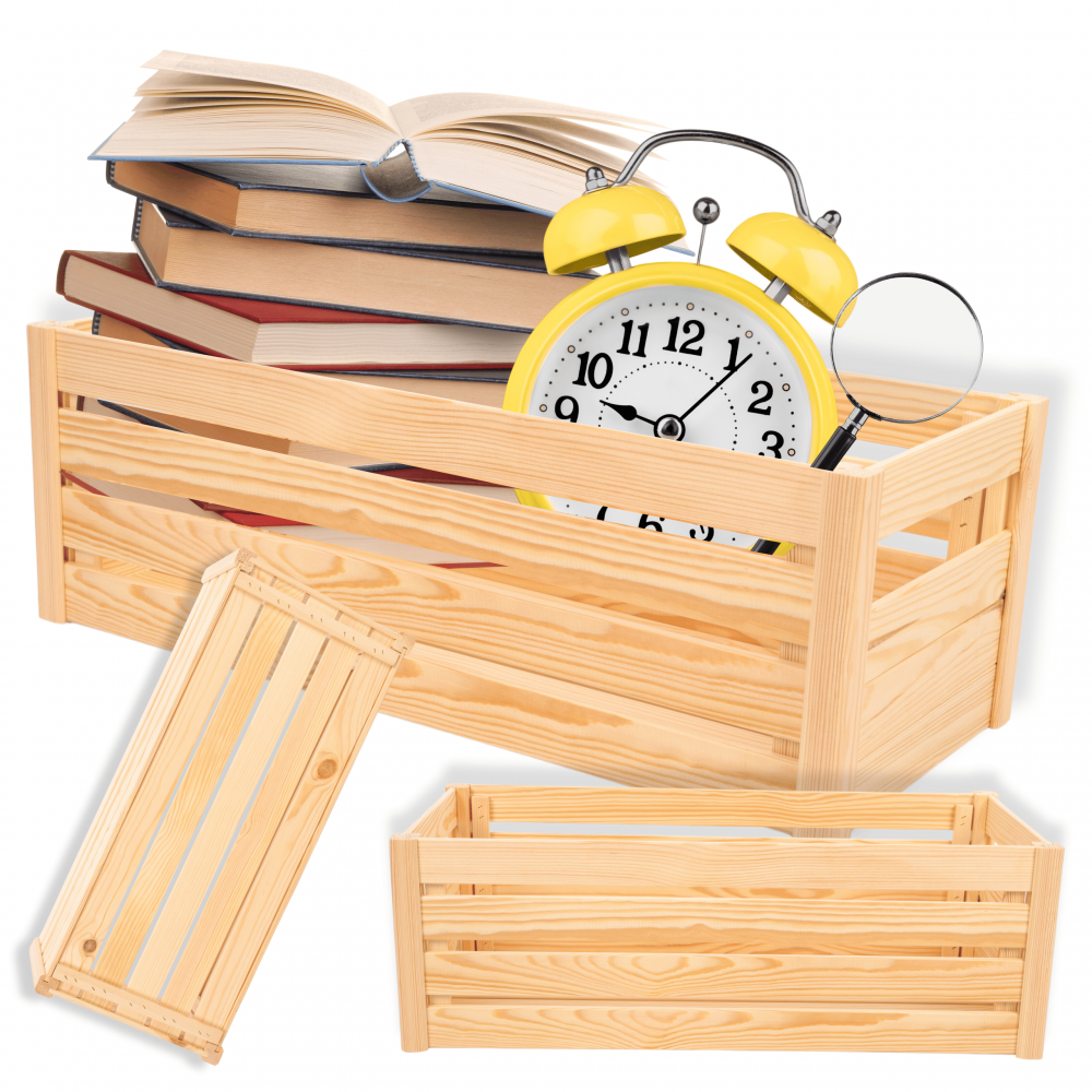 Skrzynka na warzywa owoce skrzynki DREWNIANE DNO 69x30 cm skrzyneczka EKO