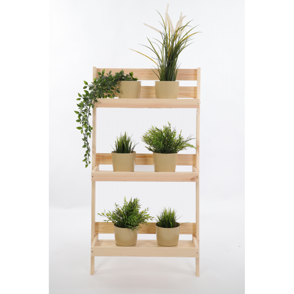 Kwietnik drewniany opierany o ścianę stojak regał na rośliny 115x57cm EKO