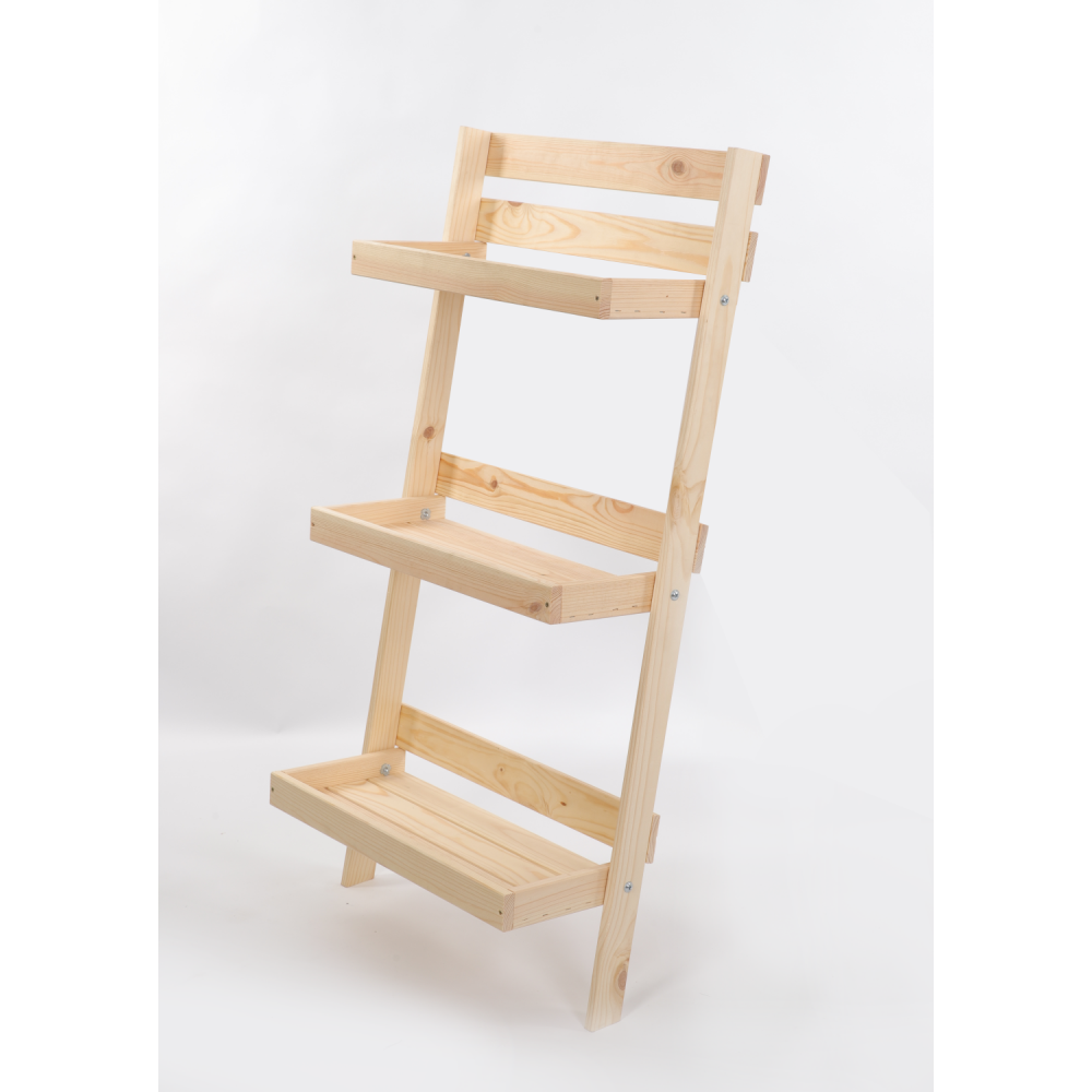 Kwietnik drewniany opierany o ścianę stojak regał na rośliny 115x57cm EKO