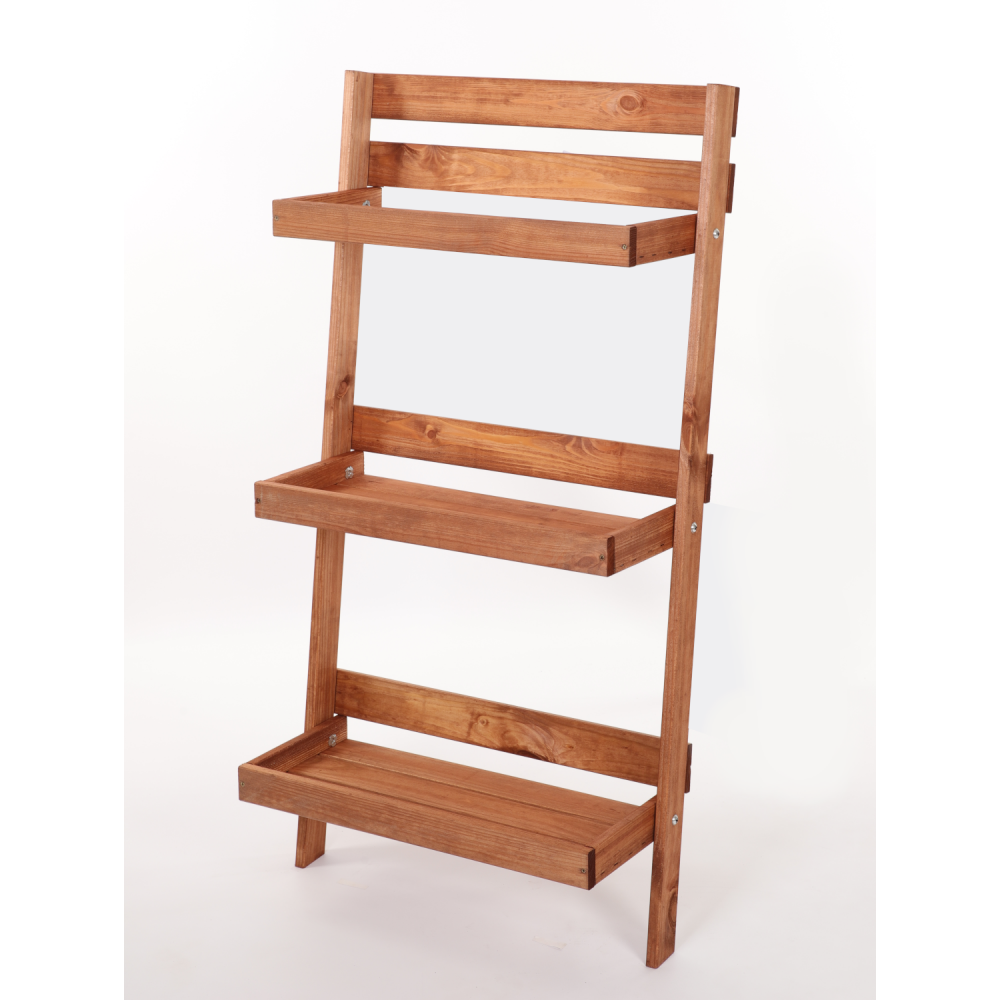 Drewniany kwietnik opierany o ścianę stojak regał na rośliny 115x57cm EKO