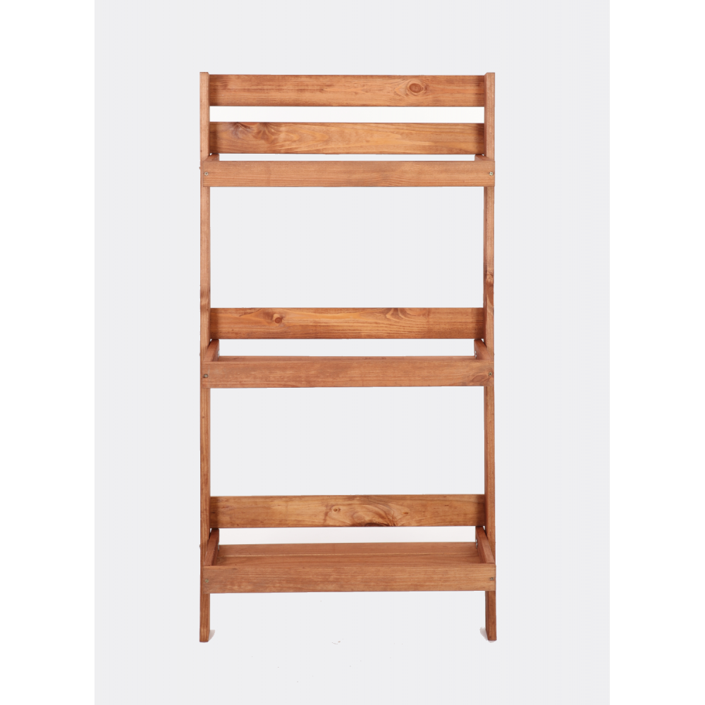 Drewniany kwietnik opierany o ścianę stojak regał na rośliny 115x57cm EKO
