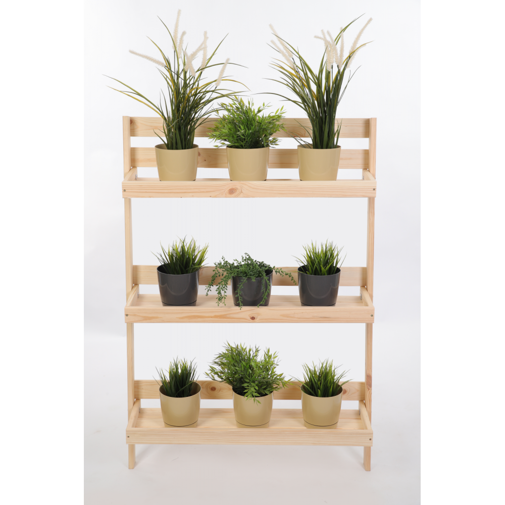 Drewniany kwietnik opierany o ścianę stojak regał składany 115x77cm EKO