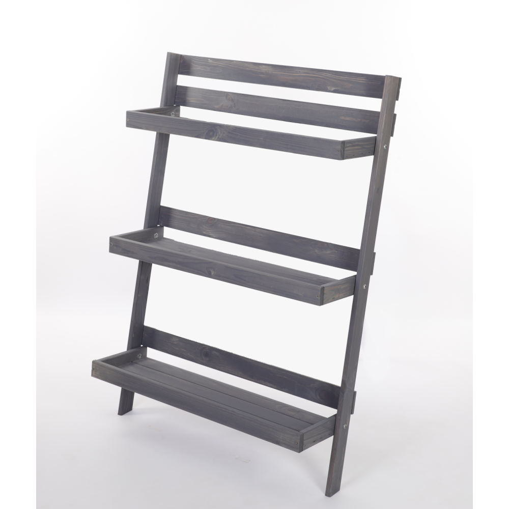 Drewniany kwietnik opierany o ścianę stojak regał na rośliny 115x77cm EKO