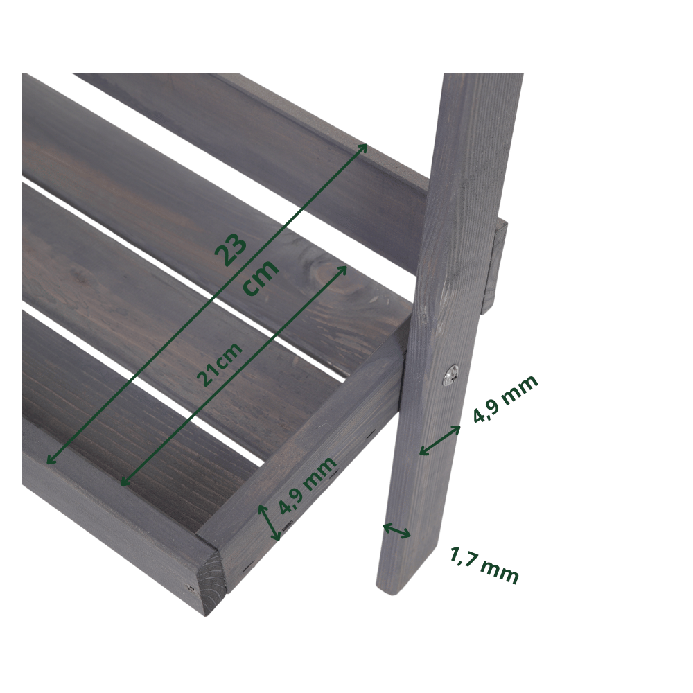 Drewniany stojak opierany o ścianę kwietnik regał na rośliny 145x37cm EKO