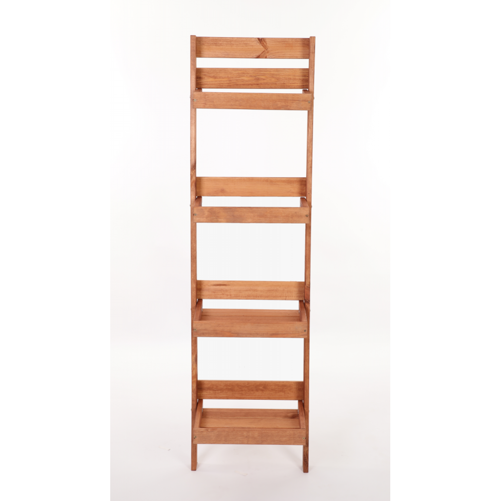 Drewniany kwietnik opierany o ścianę stojak regał na rośliny 145x37cm EKO