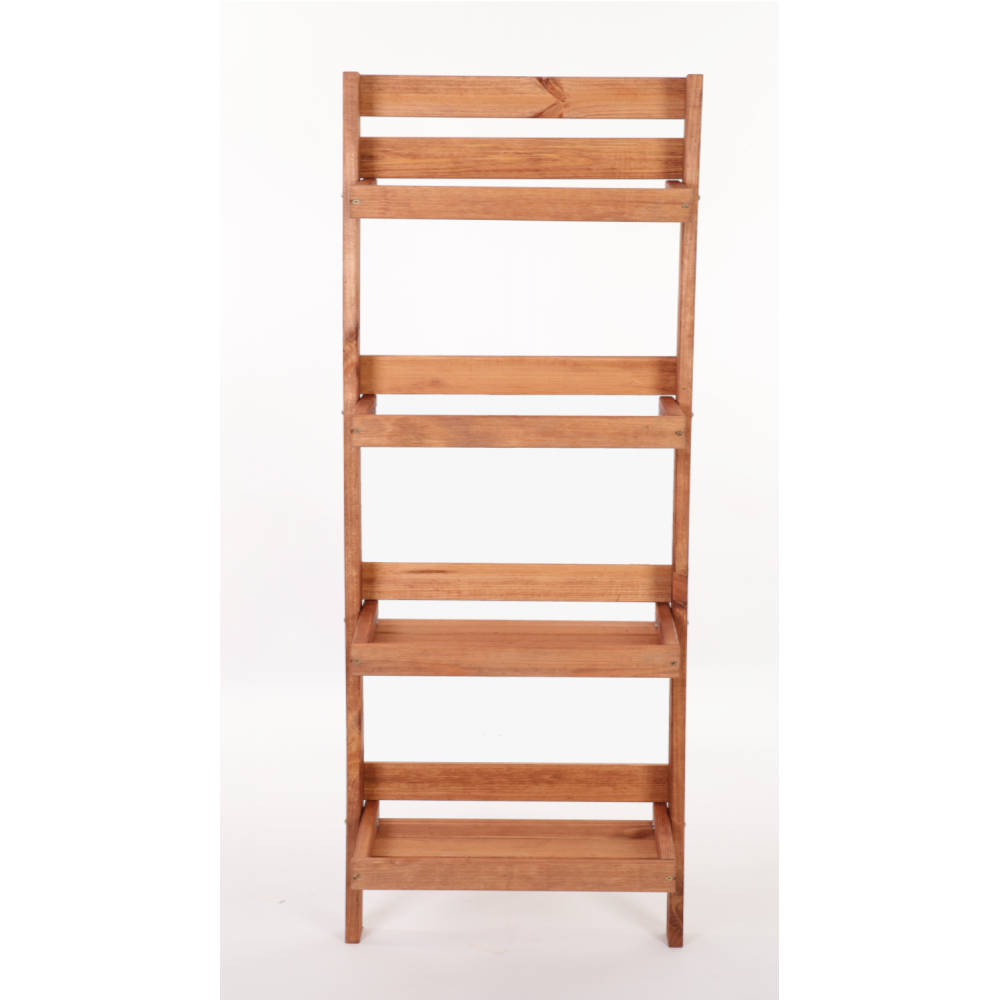 Drewniany kwietnik opierany o ścianę stojak regał na rośliny 145x57cm EKO