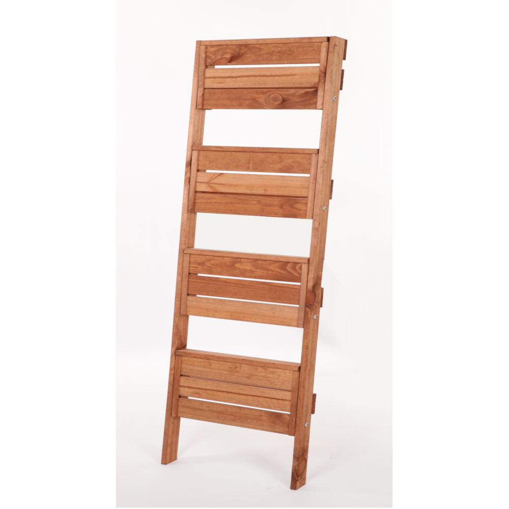 Drewniany kwietnik opierany o ścianę stojak regał na rośliny 145x57cm EKO