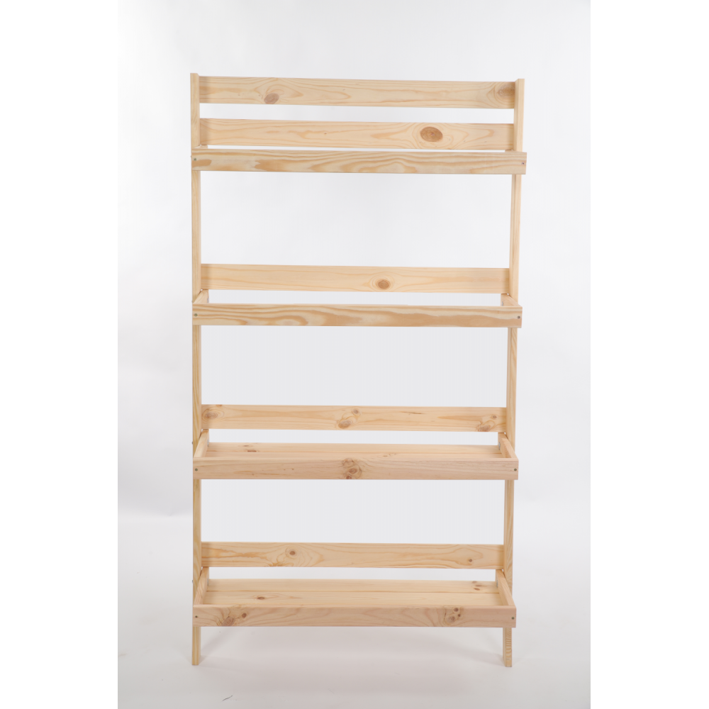 Drewniany kwietnik opierany o ścianę stojak regał na rośliny 145x77cm EKO