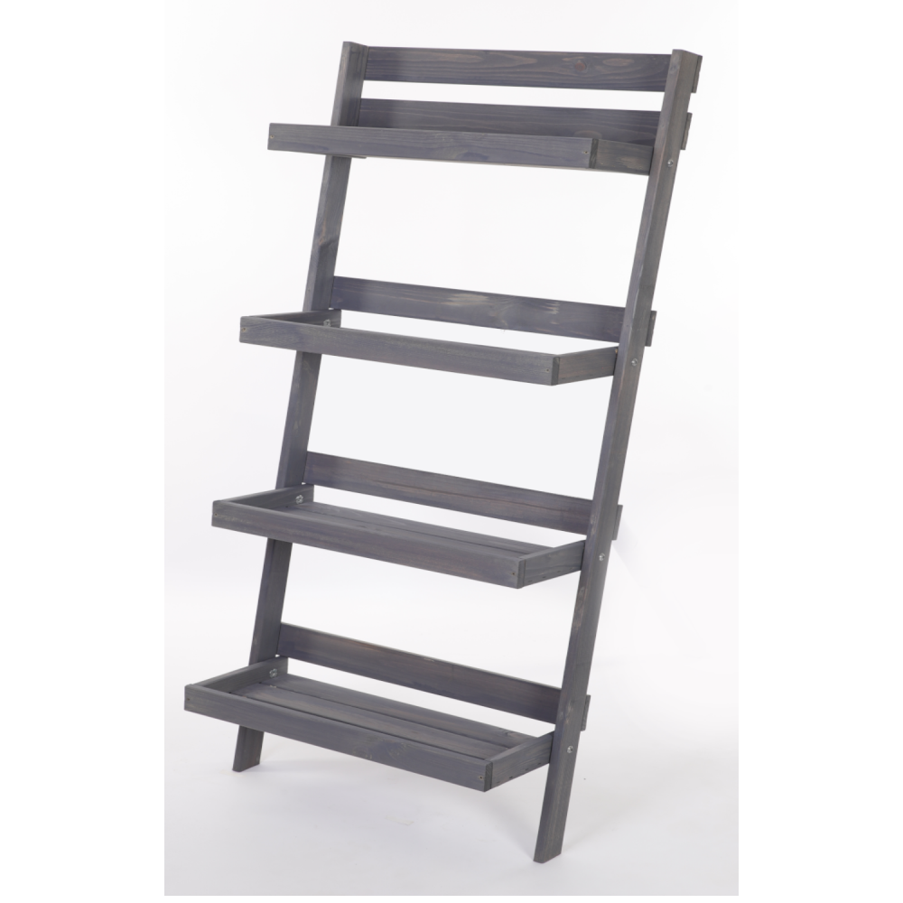 Drewniany kwietnik opierany o ścianę stojak regał na rośliny 145x77cm EKO