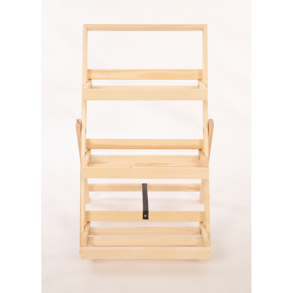 Stojak do ekspozycji kwietnik drewniany etażerka regał na kwiaty 3PÓŁKI EKO