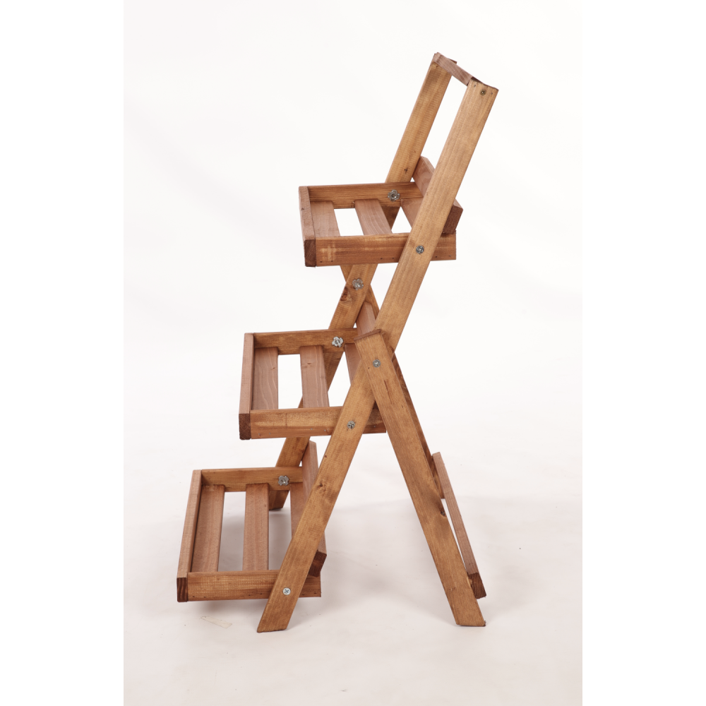 Drewniany stojak na kwiaty drabinka etażerka kwietnik regał 3PÓŁKI EKO