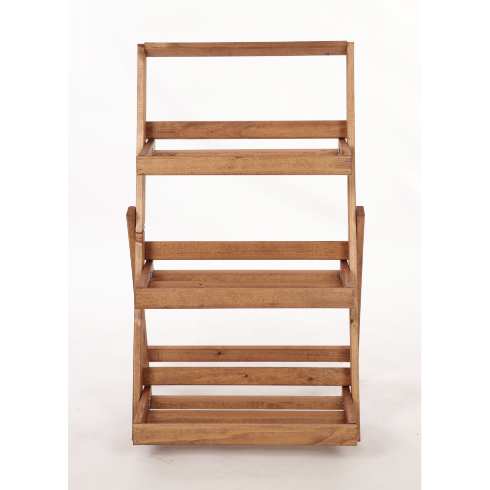 Drewniany stojak na kwiaty drabinka etażerka kwietnik regał 3PÓŁKI EKO