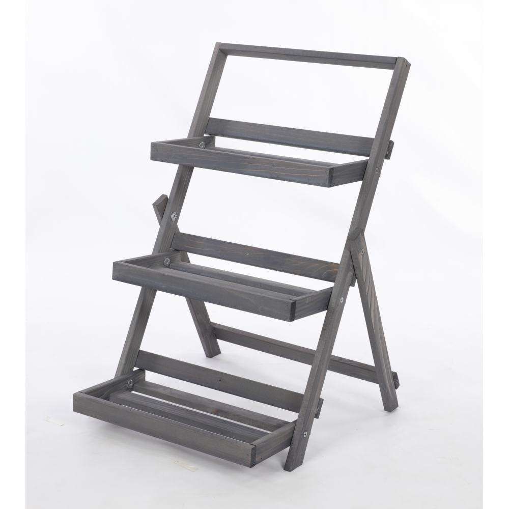 Stojak do ekspozycji kwietnik drewniany etażerka regał na kwiaty 3PÓŁKI EKO