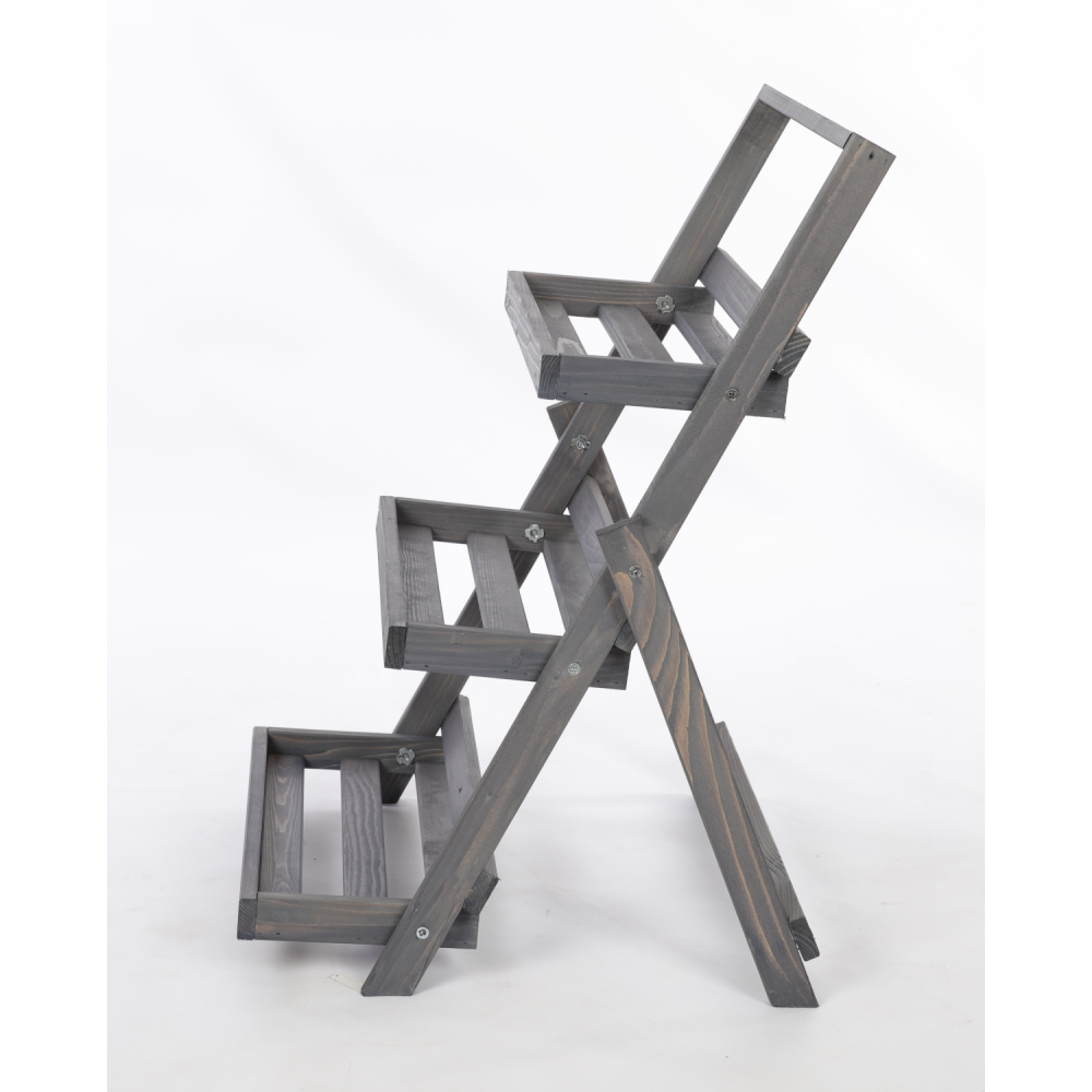 Stojak do ekspozycji kwietnik drewniany etażerka regał na kwiaty 3PÓŁKI EKO