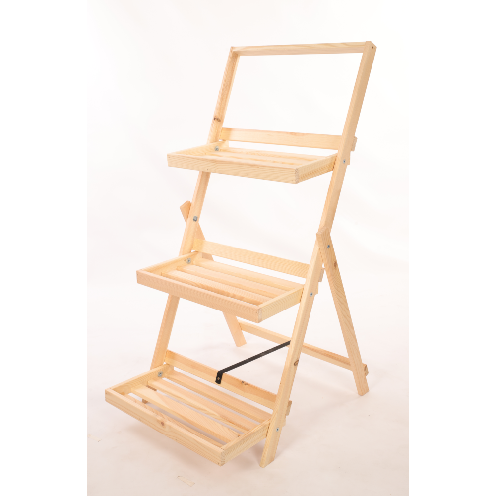 Kwietnik piętrowy drabinka stojak regał na rośliny ekspozycyjny 3PÓŁKI EKO