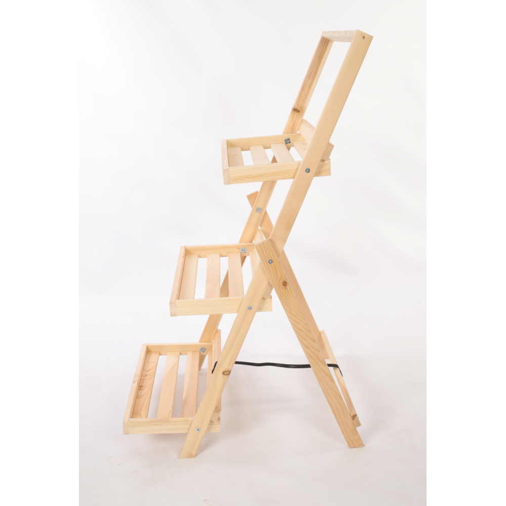 Kwietnik piętrowy drabinka stojak regał na rośliny ekspozycyjny 3PÓŁKI EKO