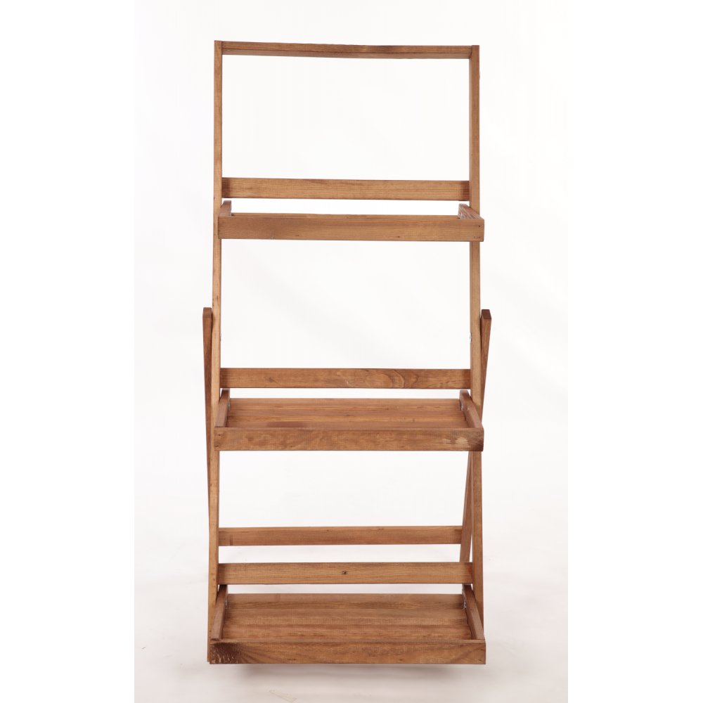 Kwietnik drewniany drabinka stojak regał na rośliny ekspozycyjny 3PÓŁKI EKO