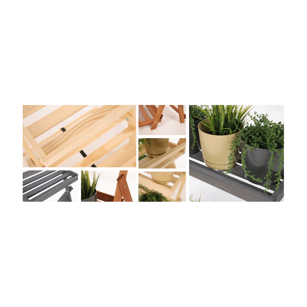 Kwietnik kaskadowy drabinka stojak regał na rośliny ekspozycyjny 3PÓŁKI EKO