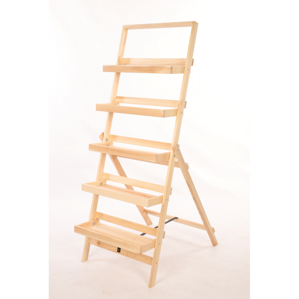 Kwietnik drewniany drabinka składana piętrowy regał na kwiaty 5p EKO DUŻY