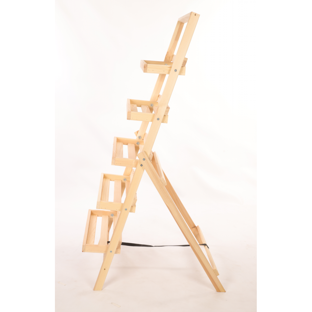 Kwietnik drewniany drabinka składana piętrowy regał na kwiaty 5p EKO DUŻY