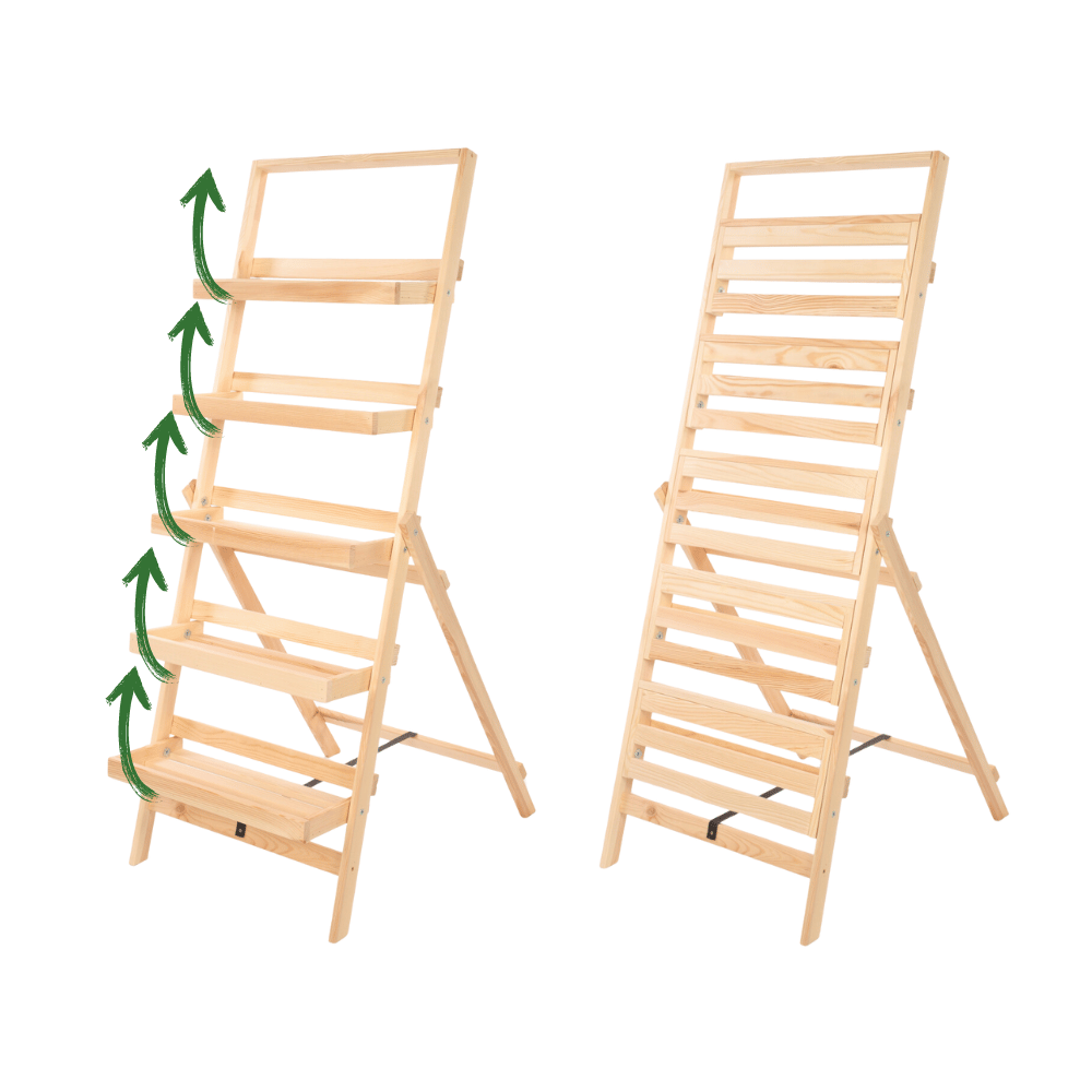 Kwietnik drewniany drabinka składana piętrowy regał na kwiaty 5p EKO DUŻY