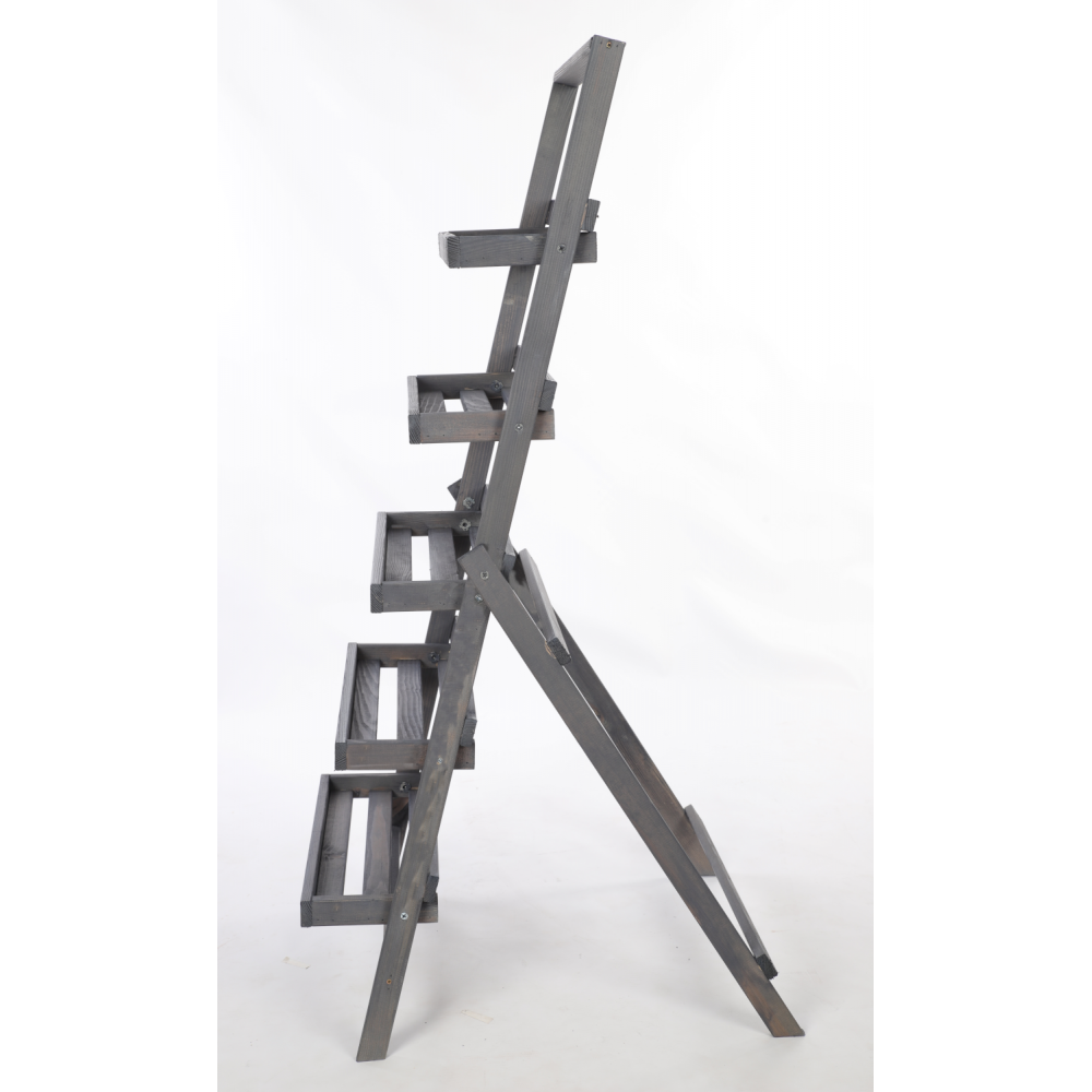 Piętrowy kwietnik drewniany drabinka etażerka stojak regał 5p EKO DUŻY