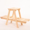 Stojący kwietnik drewniany na kwiaty regał stojak na doniczki 3 półki 45 cm