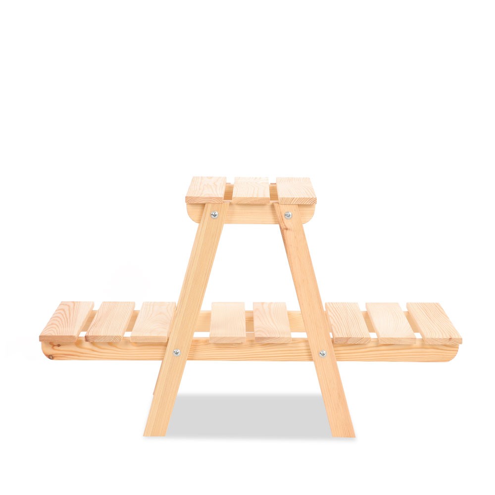 Stojący kwietnik drewniany na kwiaty regał stojak na doniczki 3 półki 45 cm