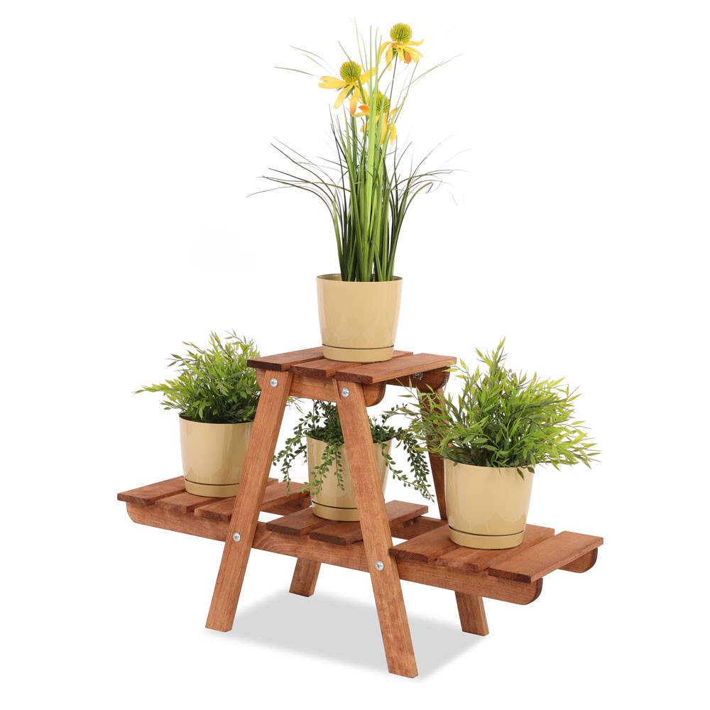 Kwietnik na doniczki drewniany stojący regał na kwiaty stojak na rośliny