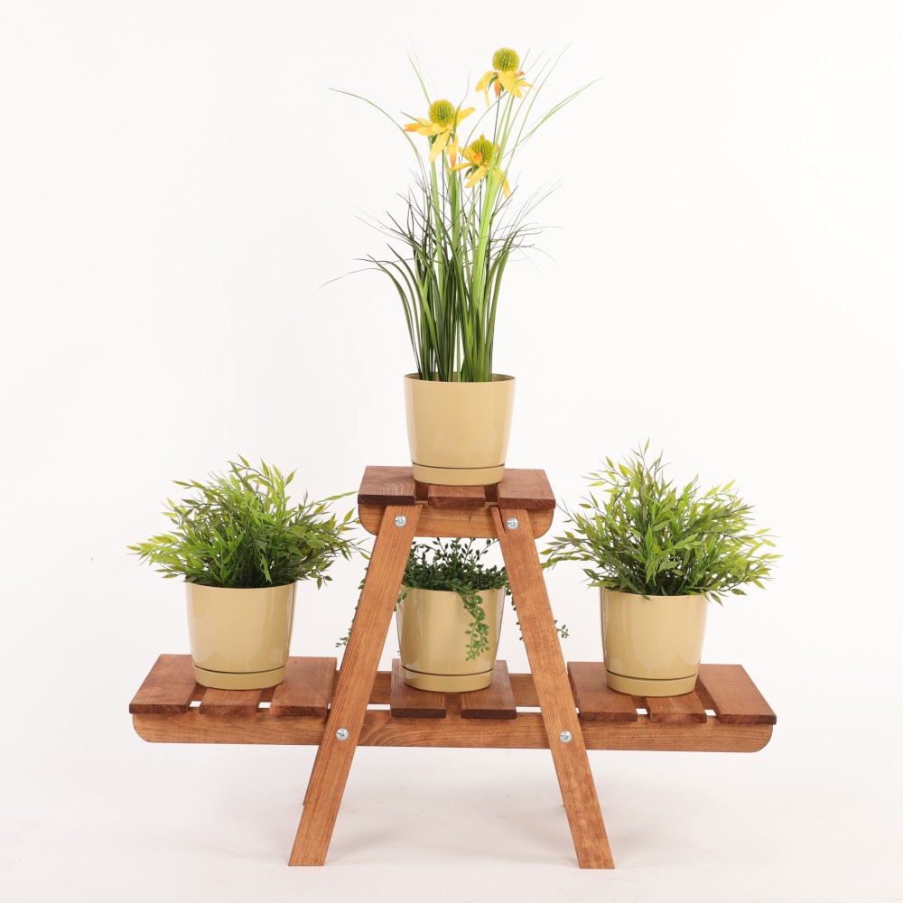 Kwietnik na doniczki drewniany stojący regał na kwiaty stojak na rośliny